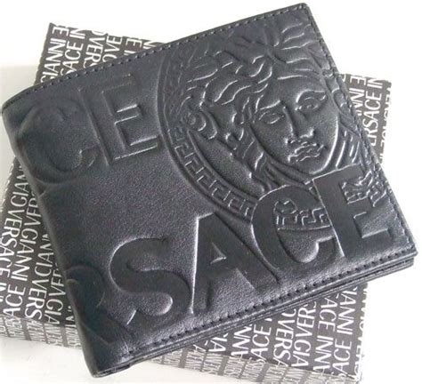 mens gianni versace black wallet knock off|versace signature for men.